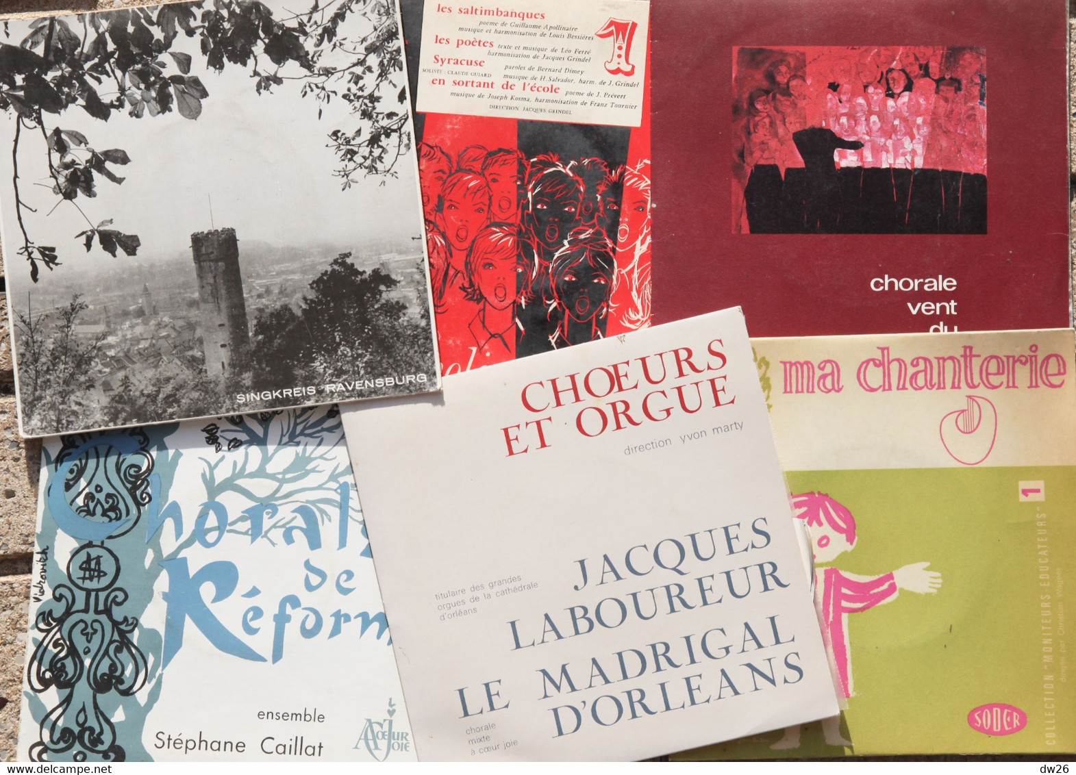 Lot 6 Disques 45 Tours Choeurs Et Chant Choral (Chorale A Coeur Joie, Madrigal D'Orléans, Ma Chanterie...) - Andere & Zonder Classificatie