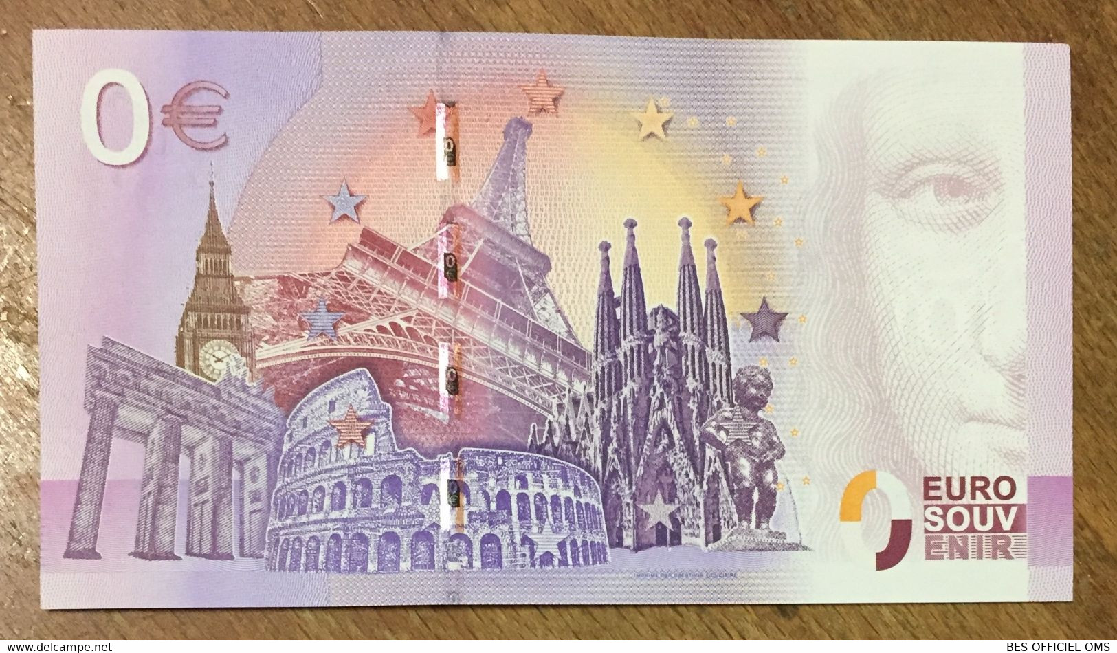 2017 BILLET 0 EURO SOUVENIR ALLEMAGNE DEUTSCHLAND EUROPA PARK ZERO 0 EURO SCHEIN BANKNOTE PAPER MONEY - [17] Fakes & Specimens