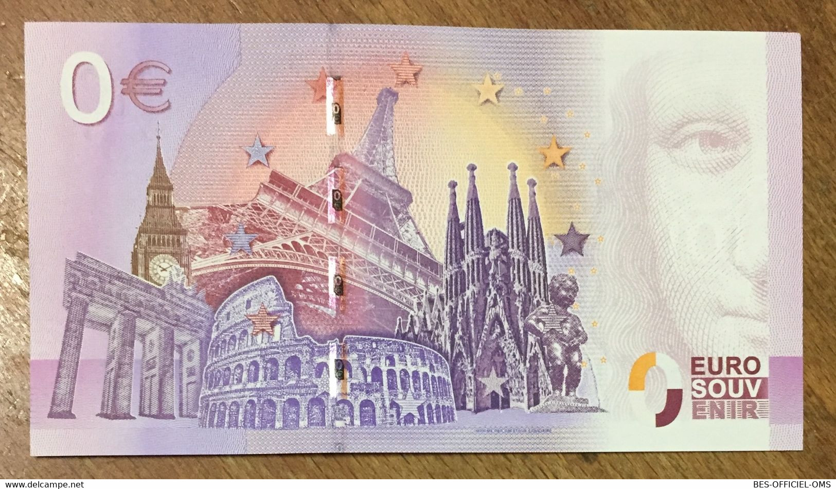 2017 BILLET 0 EURO SOUVENIR ALLEMAGNE DEUTSCHLAND EUROPA PARK ZERO 0 EURO SCHEIN BANKNOTE PAPER MONEY - [17] Fictifs & Specimens