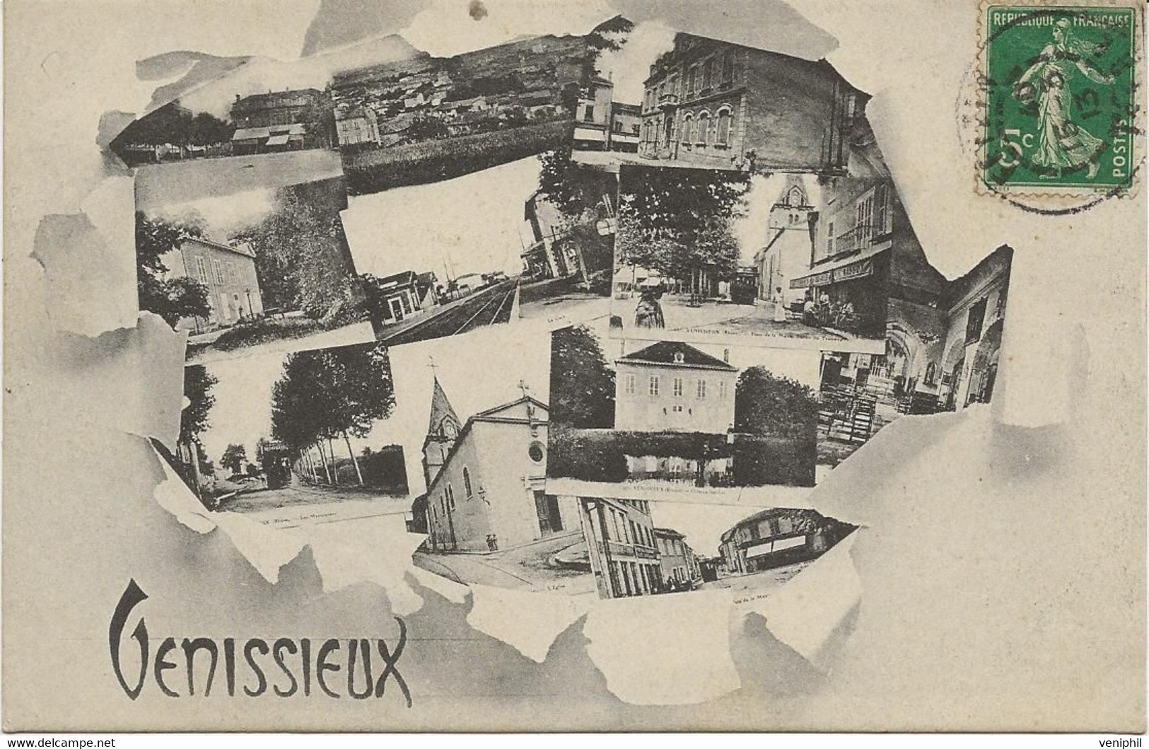 VENISSIEUX - RHONE - CARTE SOUVENIRS- ANNEE 1913 - Vénissieux