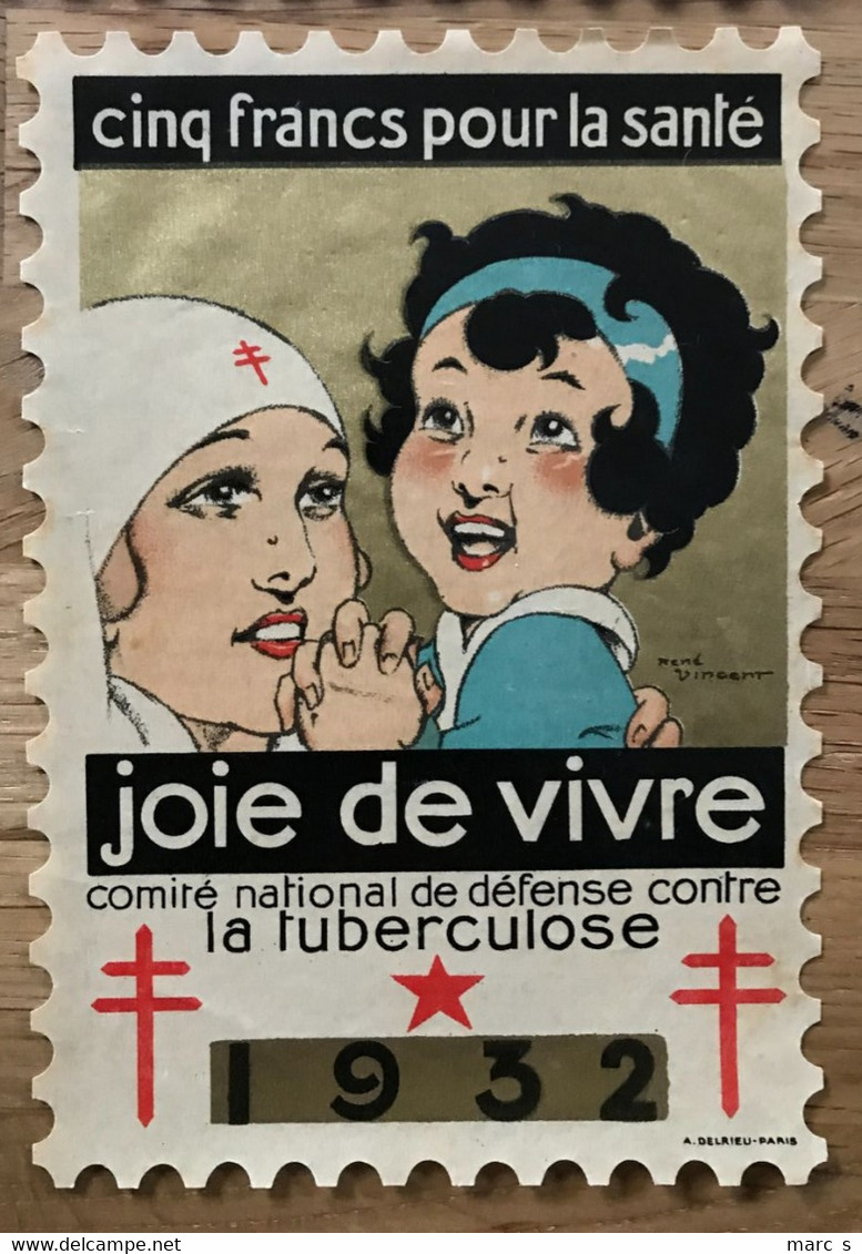 VIGNETTE TUBERCULOSE 1932 GRAND FORMAT 5F - MNH - LUXE - Antitubercolosi