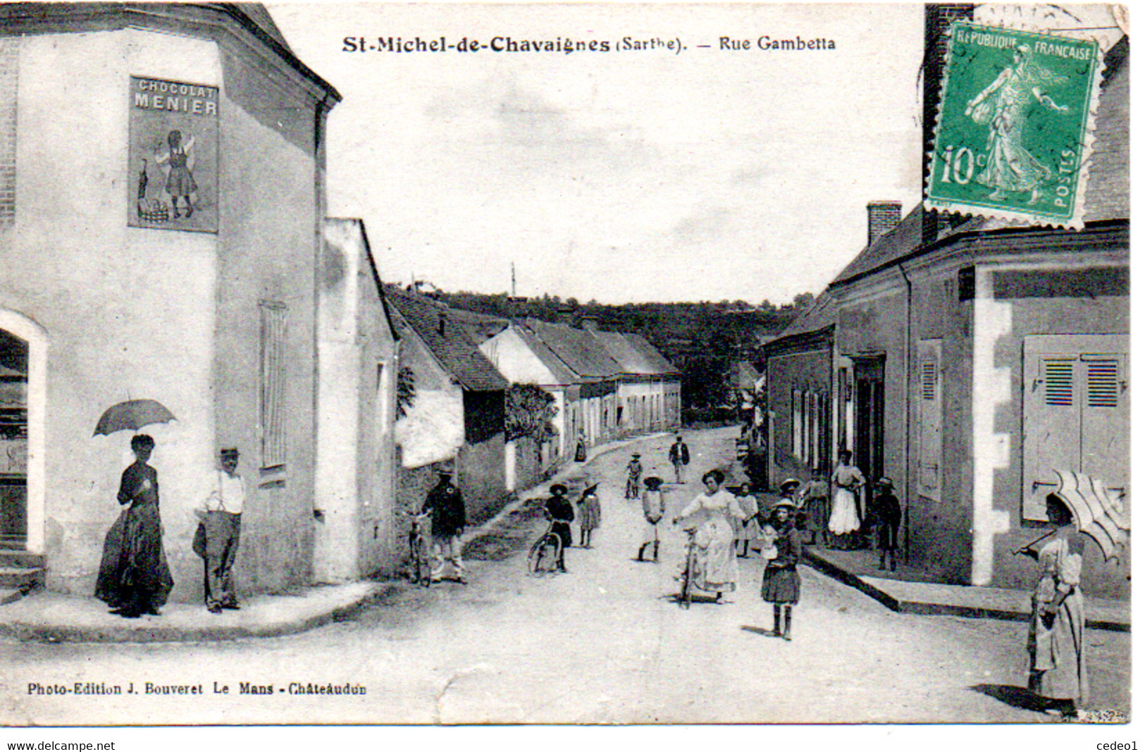 ST MICHEL DE CHAVAIGNES  RUE GAMBETTA    CARTE EN L'ETAT - Sonstige & Ohne Zuordnung