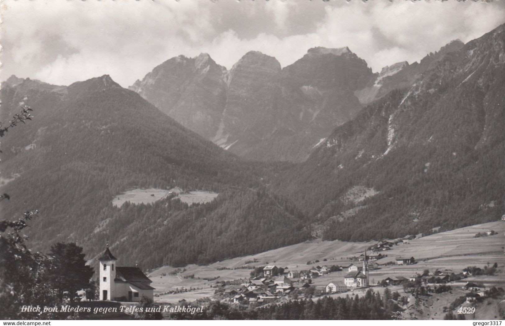 196) Blick Von MIEDERS Gegen TELFES Und Kalkkögel - Kircherl U. Wenige Häuser ALT !! - Telfs