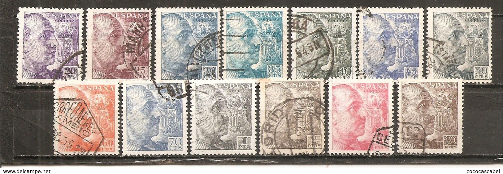 España/Spain-(usado) - Edifil  1047-59 - Yvert  788-92, 817-18, 819A-20A (o) - Used Stamps
