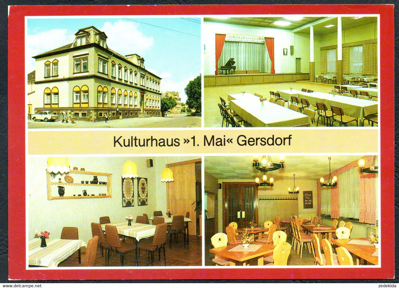 E2244 - TOP Gersdorf Kulturhaus 1. Mai HO Gaststätte Innenansicht - Reichenbach Verlag DDR - Gersdorf