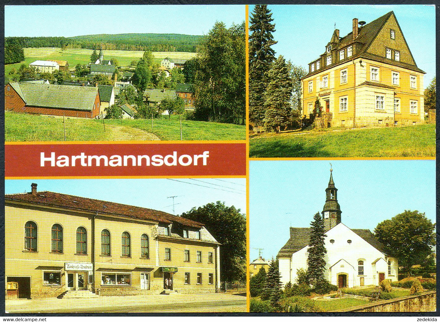 E2246 - TOP Hartmannsdorf Gaststätte Sächsischer Hof - Reichenbach Verlag DDR - Hartmannsdorf