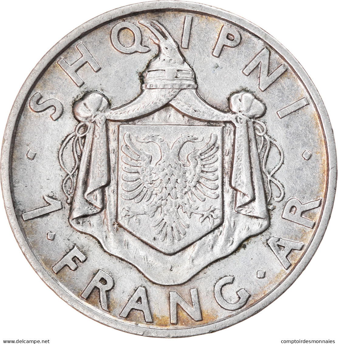 Monnaie, Albania, Zog I, Frang Ar, 1935, Rome, TTB+, Argent, KM:16 - Albanie