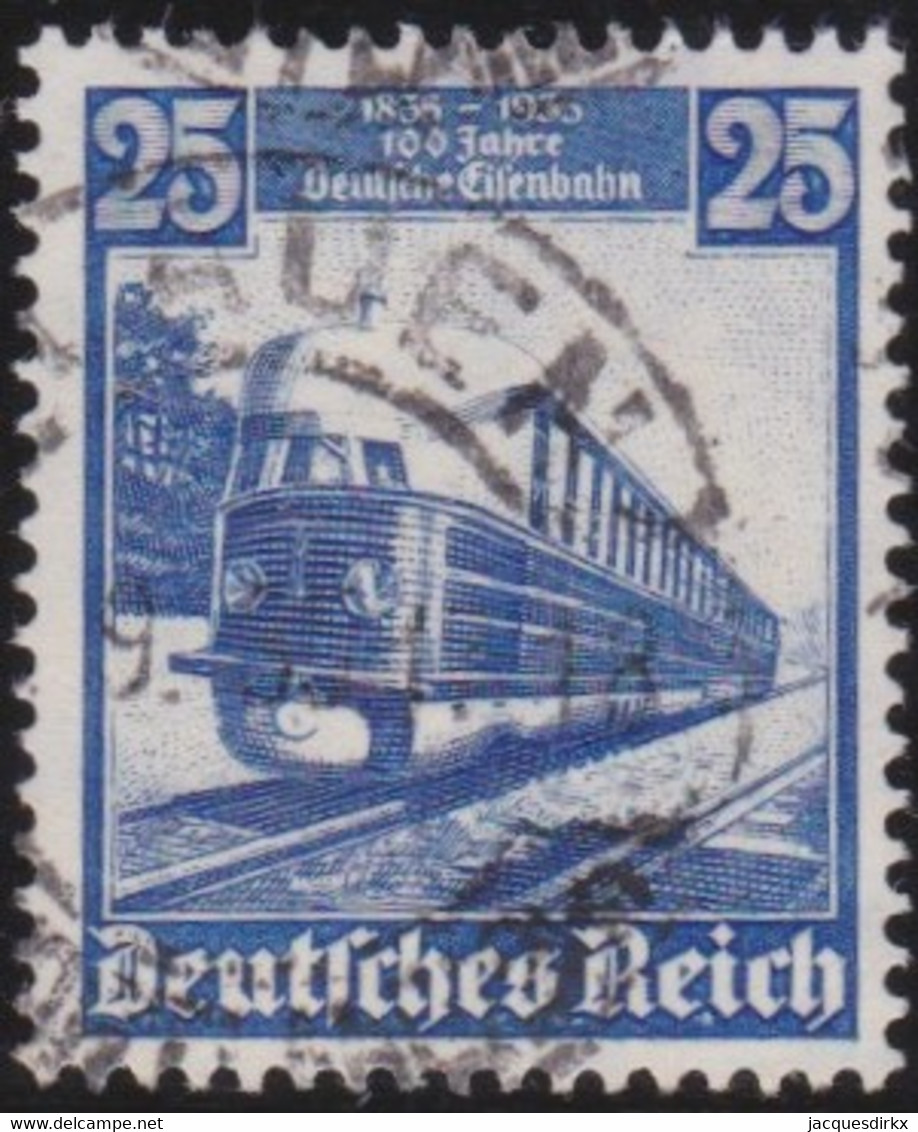 Deutsches Reich   .    Michel    .    582  Eisenbahr  (2 Scans)  .    O   .    Gebraucht .   /   .    Cancelled - Gebruikt