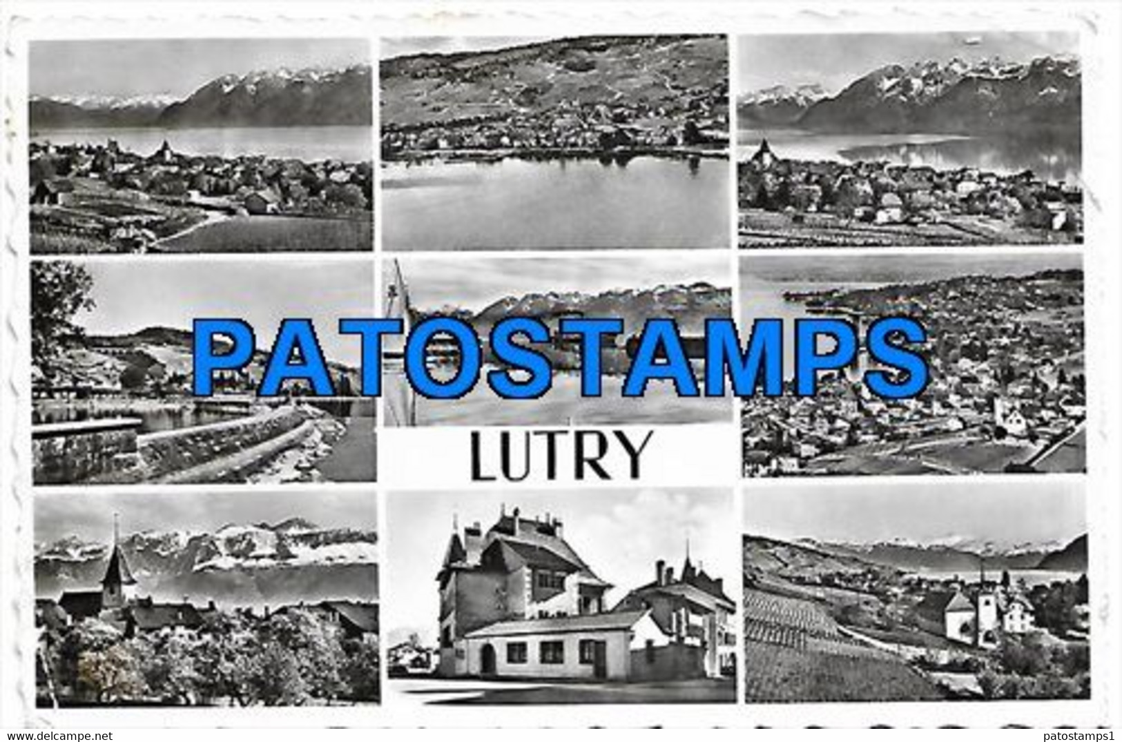 144571 SWITZERLAND LUTRY MULTI VIEW CIRCULATED TO CZECH REPUBLIC POSTAL POSTCARD - Lutry