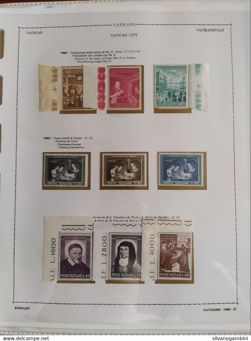 COLLEZIONE PONTIFICATO DI PAPA GIOVANNI XXIII 1958-1959-1960-1961-1962-1963 ALBUM EURALBO-ABAFIL