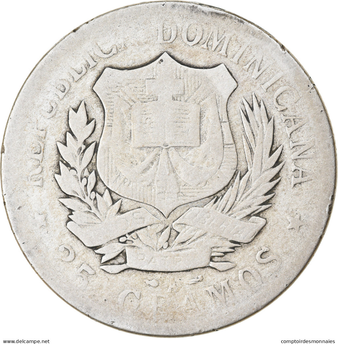 Monnaie, Dominican Republic, Peso, 1897, B+, Argent, KM:16 - Dominicaine