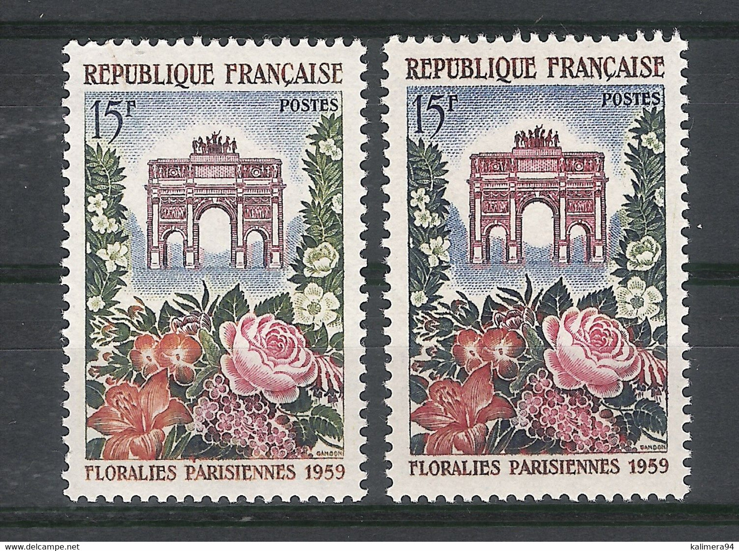 Y. & T.  N° 1189  /  Variété De Coloris  /  FLORALIES PAISIENNES 1959  ( Couleurs Plus Claires ) - Ongebruikt