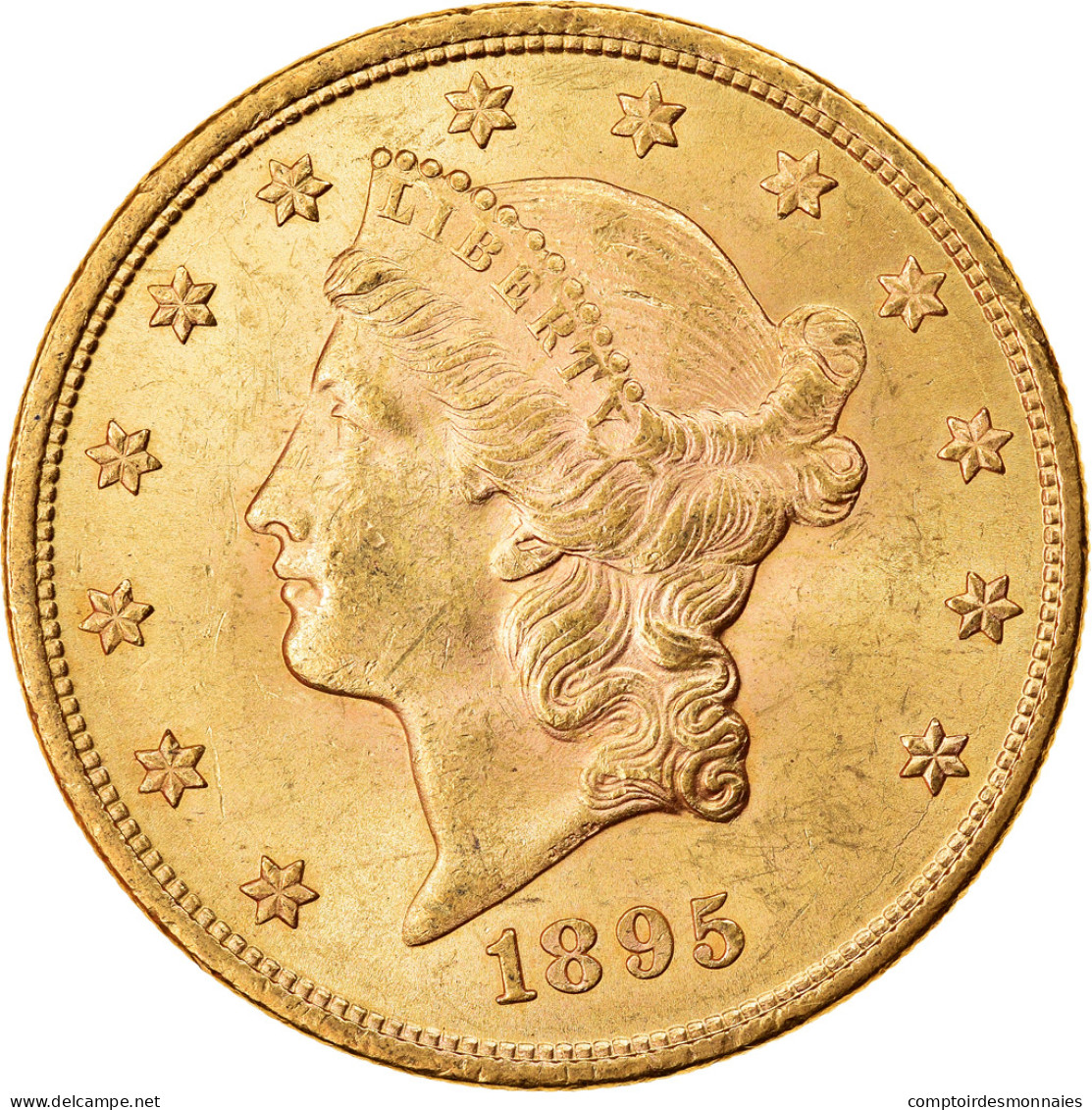 Monnaie, États-Unis, Liberty Head, $20, Double Eagle, 1895, U.S. Mint - 20$ - Double Eagle - 1877-1901: Coronet Head