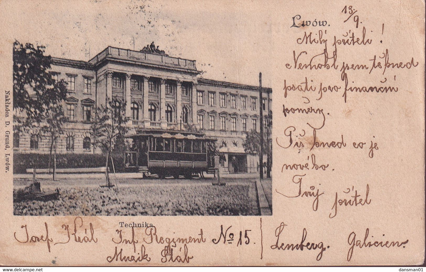 POLAND 1902 Postcard Lemberg To Bohemia - Andere & Zonder Classificatie