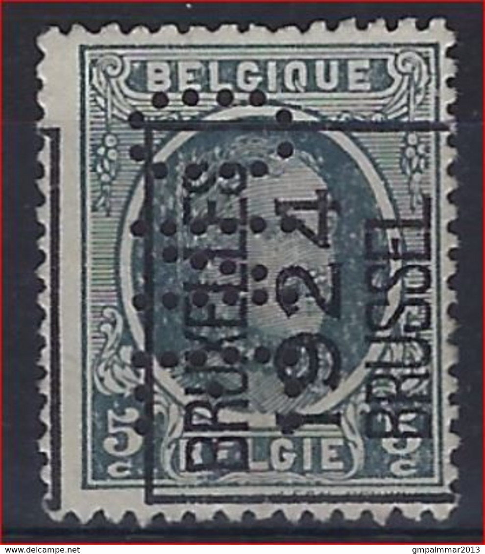 PERFIN / PERFO HOUYOUX Nr. 193 TYPO Voorafgestempeld Nr. 104A BRUXELLES 1924 BRUSSEL Geperforeerd ; ZELDZAAM ! - Typografisch 1922-31 (Houyoux)