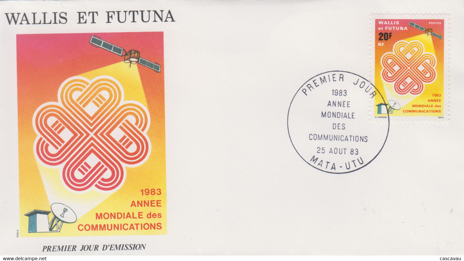 Enveloppe  FDC  1er  Jour    WALLIS  ET  FUTUNA     Année  Mondiale  Des  Communications    1983 - FDC