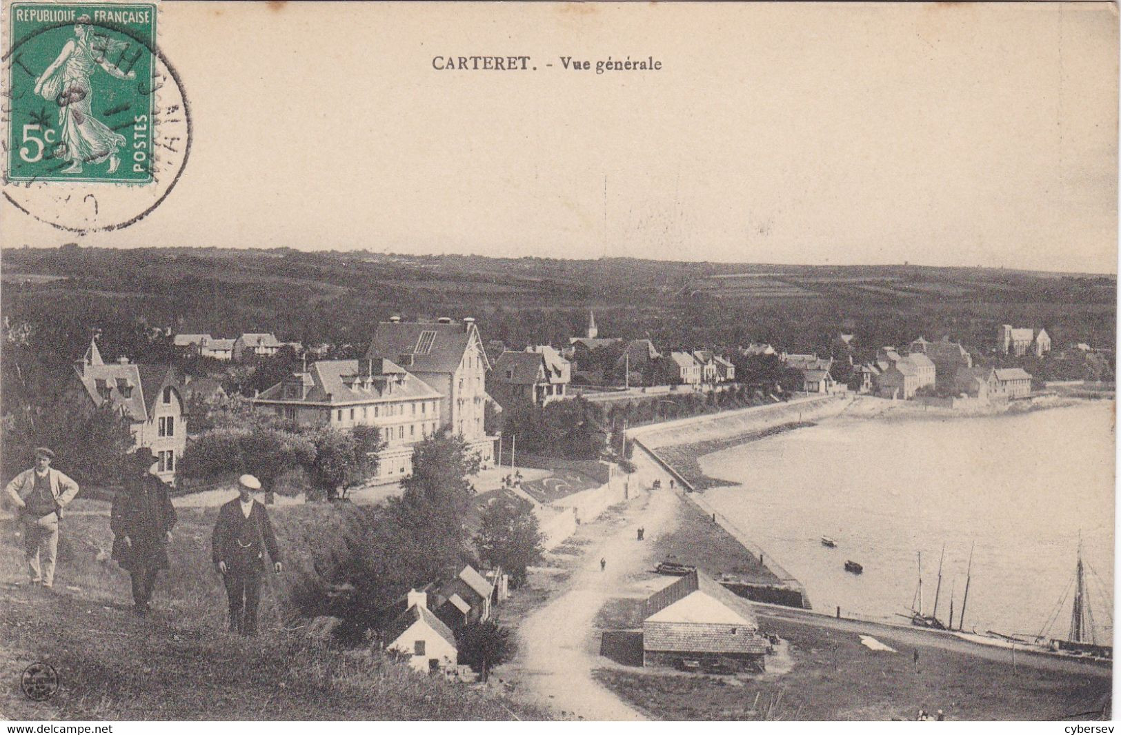 CARTERET - Vue Générale - Trois Hommes En Balade - Carteret