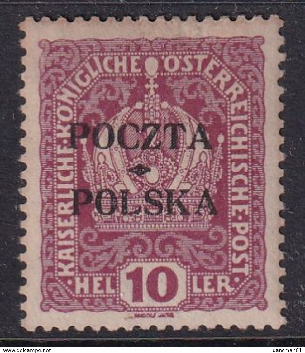 POLAND 1919 Krakow Fi 33 Mint Hinged Forgery - Neufs