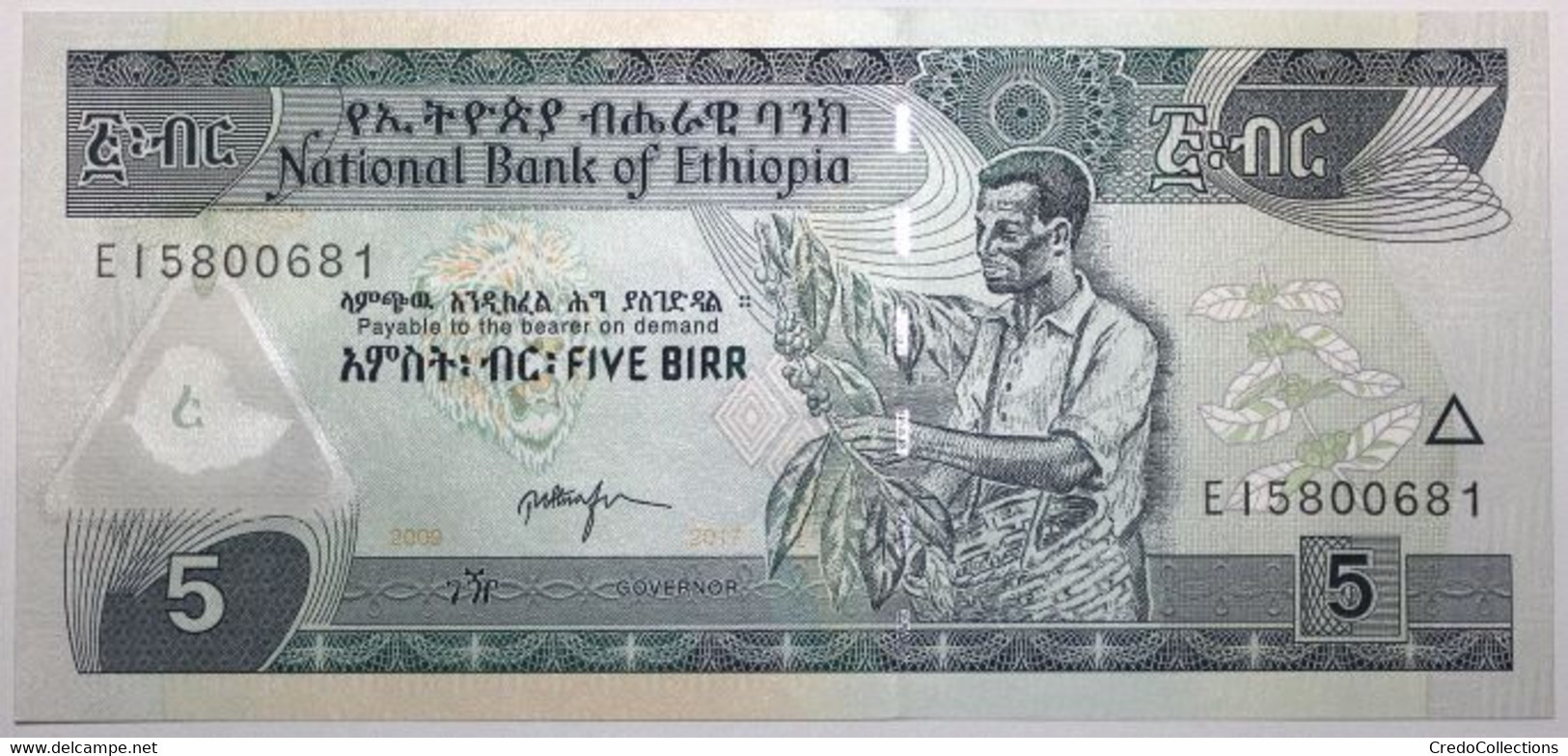 Éthiopie - 5 Birr - 2017 - PICK 47h - NEUF - Etiopía
