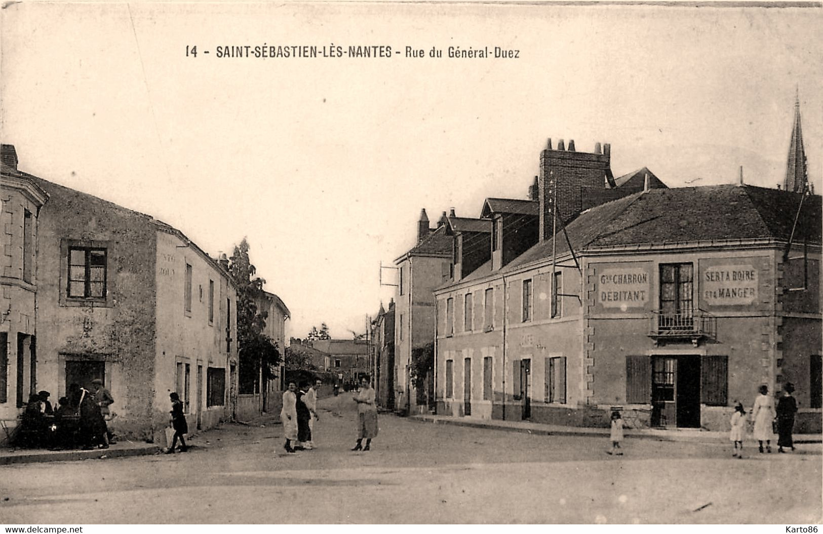 St Sébastien Lès Nantes * Rue Du Général Duez * Débitant CHARRON Restaurant Bar Buvette - Saint-Sébastien-sur-Loire