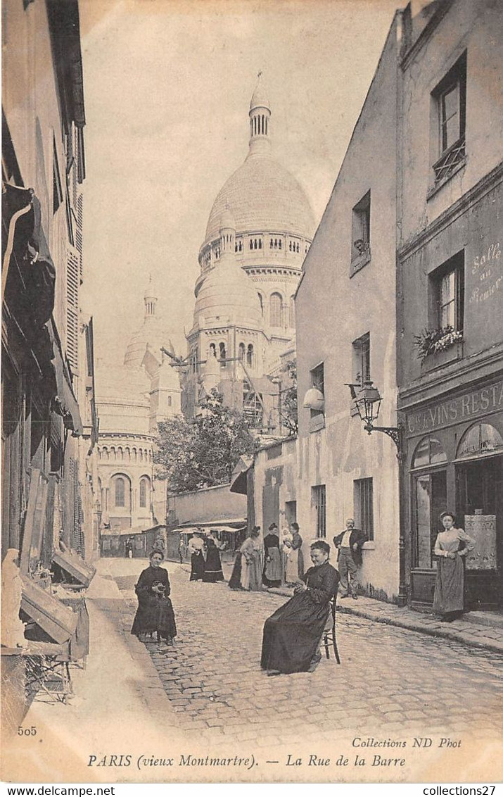 PARIS-75018-VIEUX MONTMARTRE- LA RUE DE LA BARRE - Arrondissement: 18