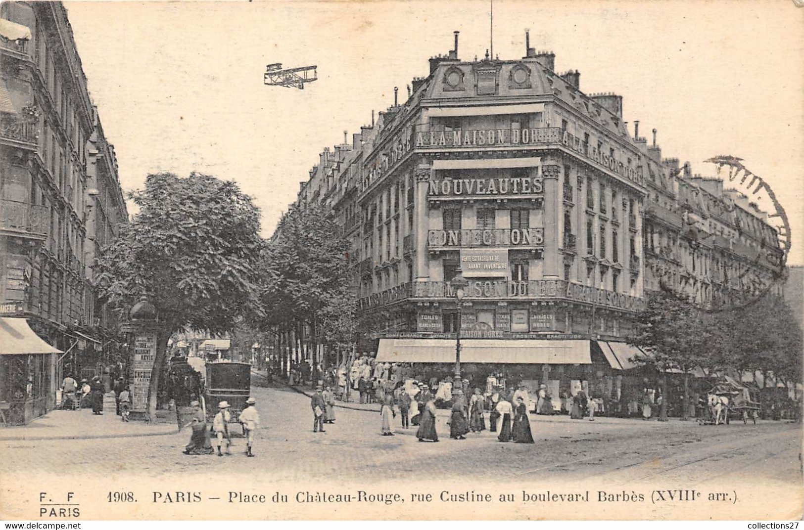 PARIS-75018-PLACE DU CHÂTEAU ROUGE, RUE CUSTINE AU BOULEVARD BARBES - Arrondissement: 18