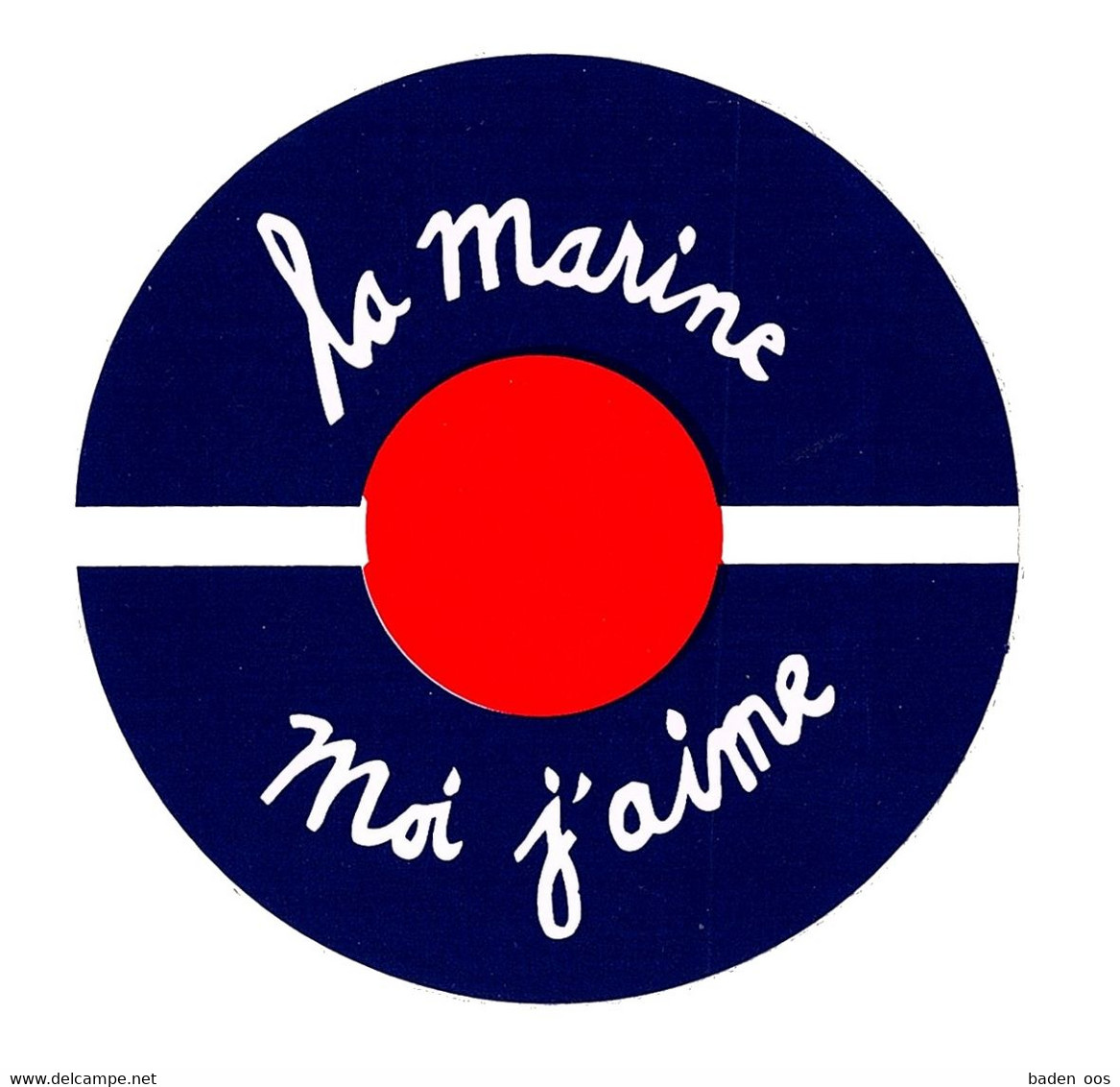 Autocollant La Marine Moi J'aime Type 1 (1) - Bateaux