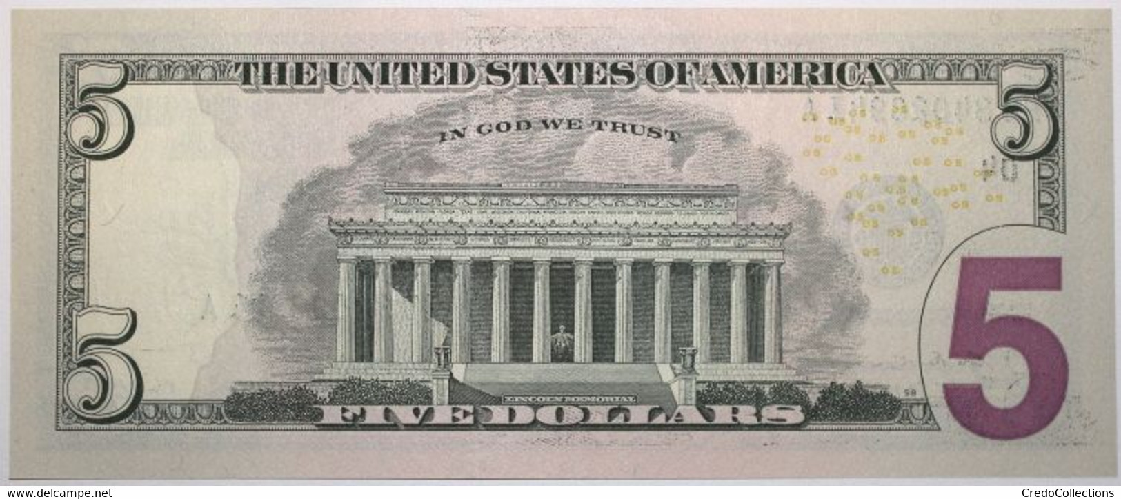 USA - 5 Dollars - 2013 - PICK 539D - NEUF - Biljetten Van De  Federal Reserve (1928-...)