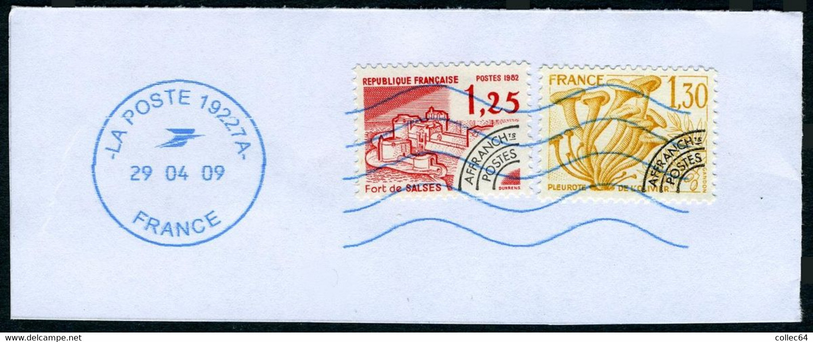 Timbres Préoblitérés Utilisés à Tort - Sur Fragment De Lettre - Cartas & Documentos