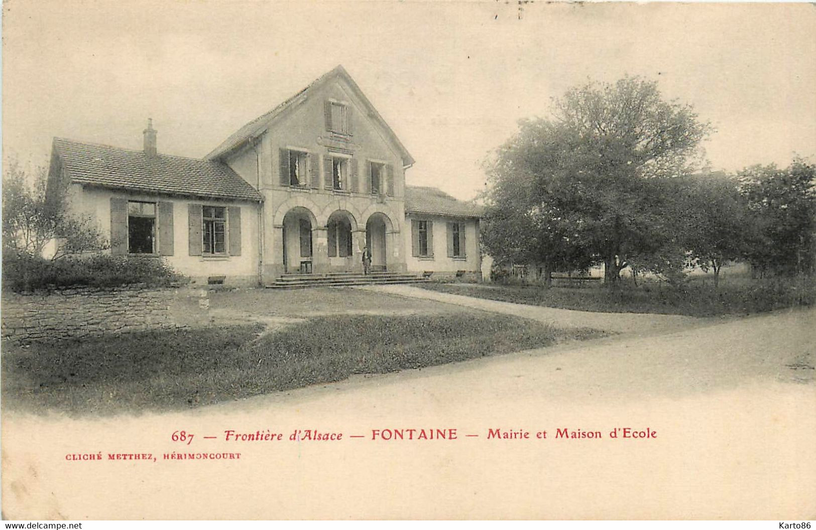 Fontaine * Rue Du Village * Mairie Et Maison D'école * Groupe Scolaire - Fontaine