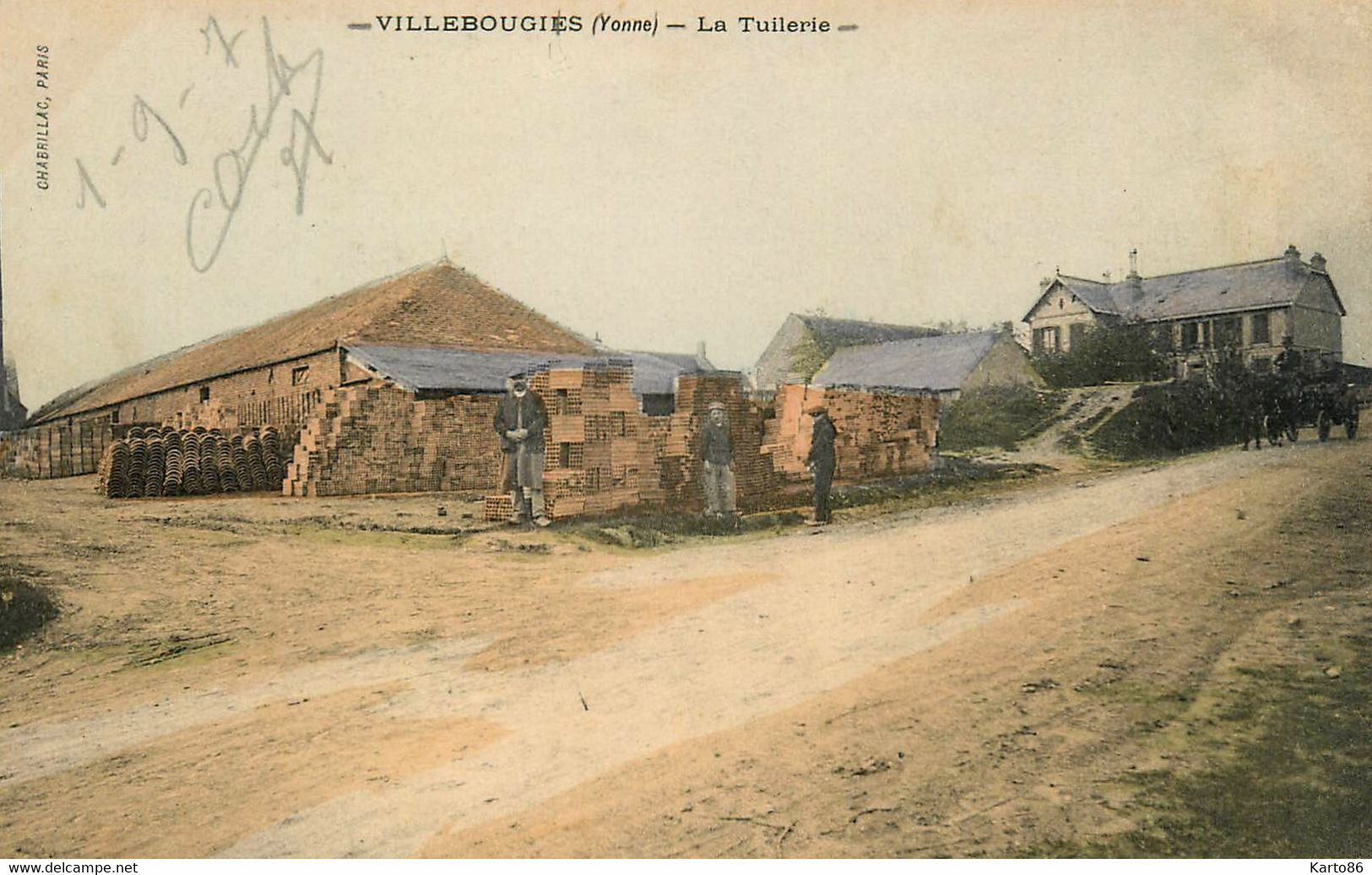 Villebougis * Villebougies * La Tuilerie * Briqueterie * Usine Industrie Brique - Villebougis