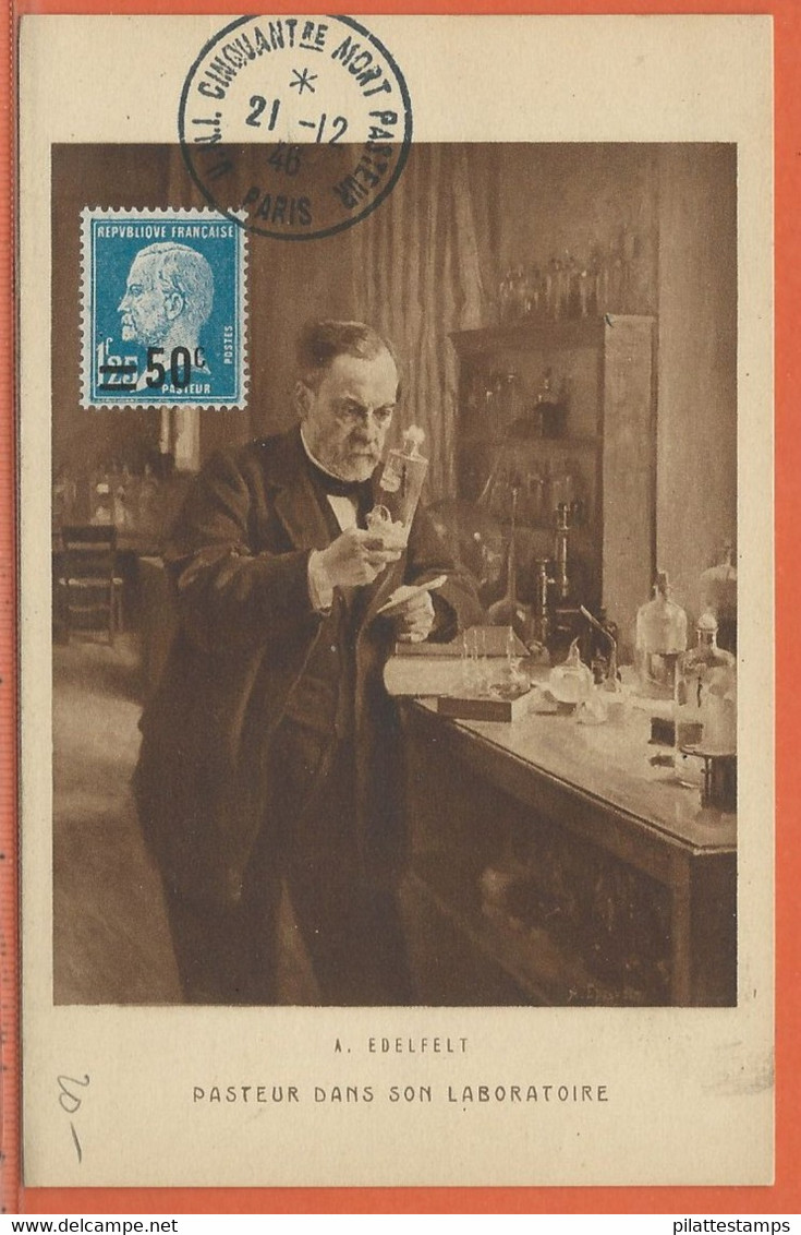 PASTEUR FRANCE CARTE DE 1946 DE PARIS - Louis Pasteur