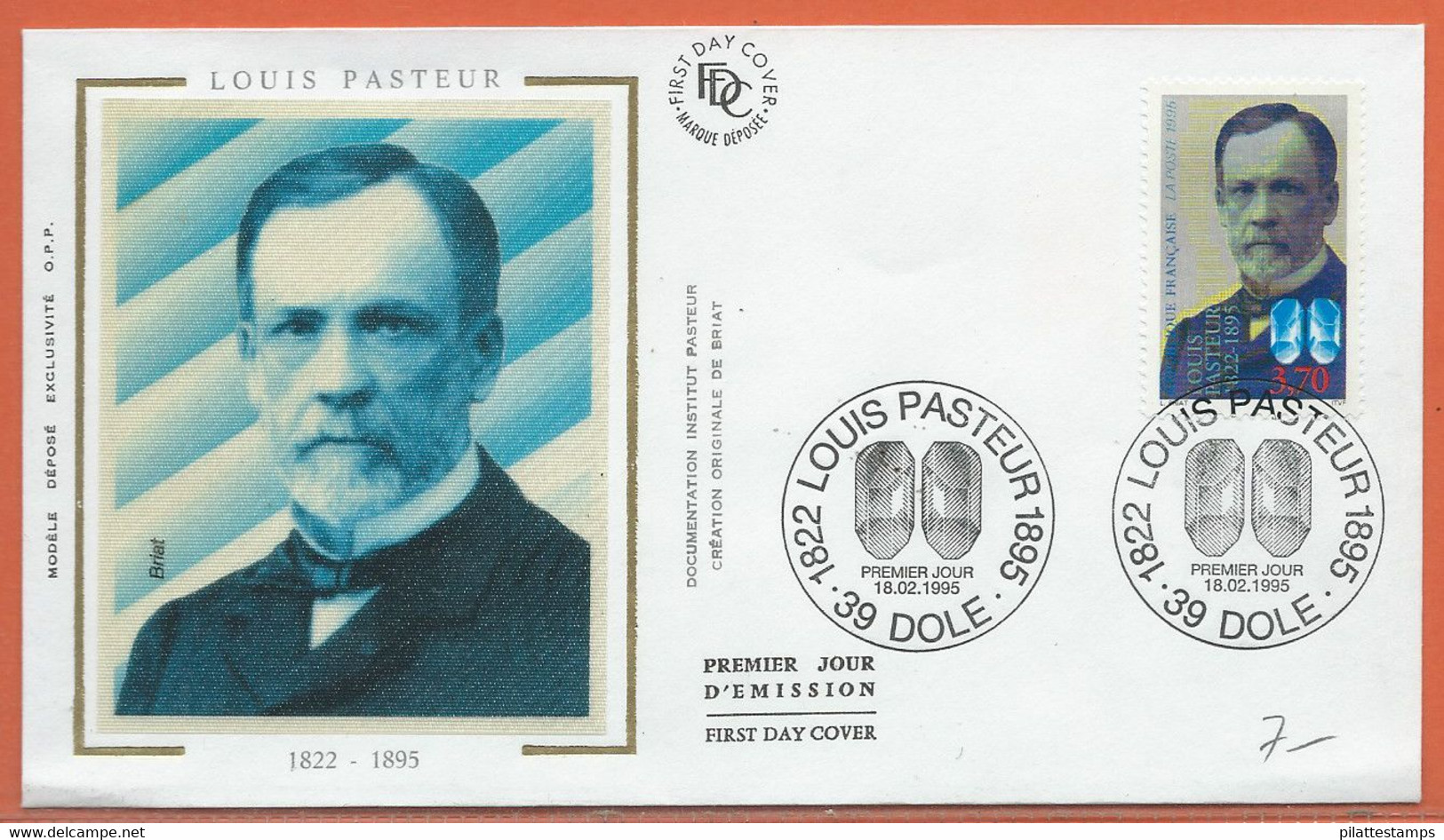 PASTEUR FRANCE FDC DE 1995 - Louis Pasteur