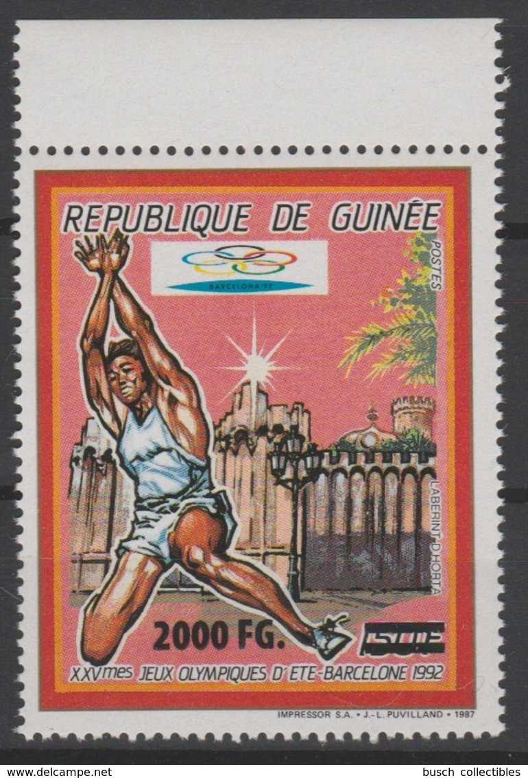 Guinée Guinea 2009 Mi. 6719 Surchargé Overprint Olympic Games Barcelona 1992 Jeux Olympiques Olympia - Summer 1992: Barcelona