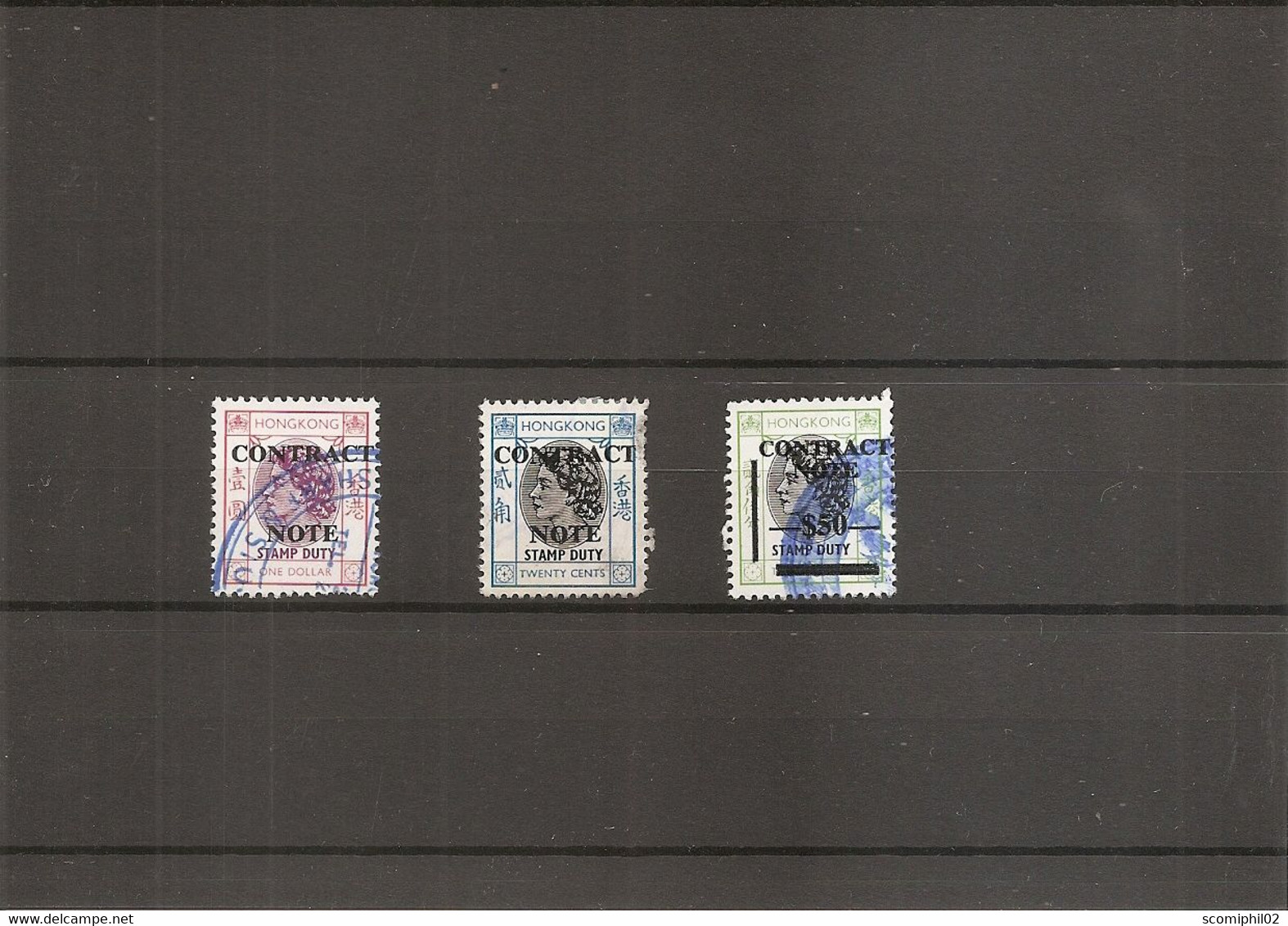 HongKong ( Lot De 3 Timbres Privés Oblitérés à Voir) - Stempelmarke Als Postmarke Verwendet