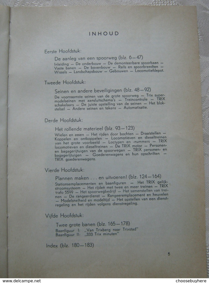 TRIX Handoek Van Het Spoorwegbedrijf 1:90 TB Handbuch Des Eisenbahnbetriebes - Nederlands