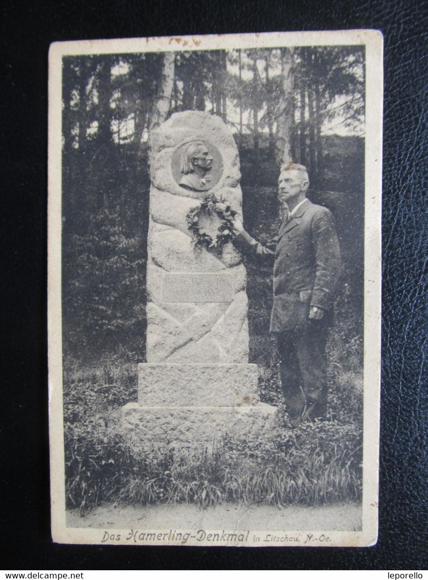 AK LITSCHAU B. Gmünd Ca.1920 Hamerling Denkmal   /////  D*46323 - Gmünd