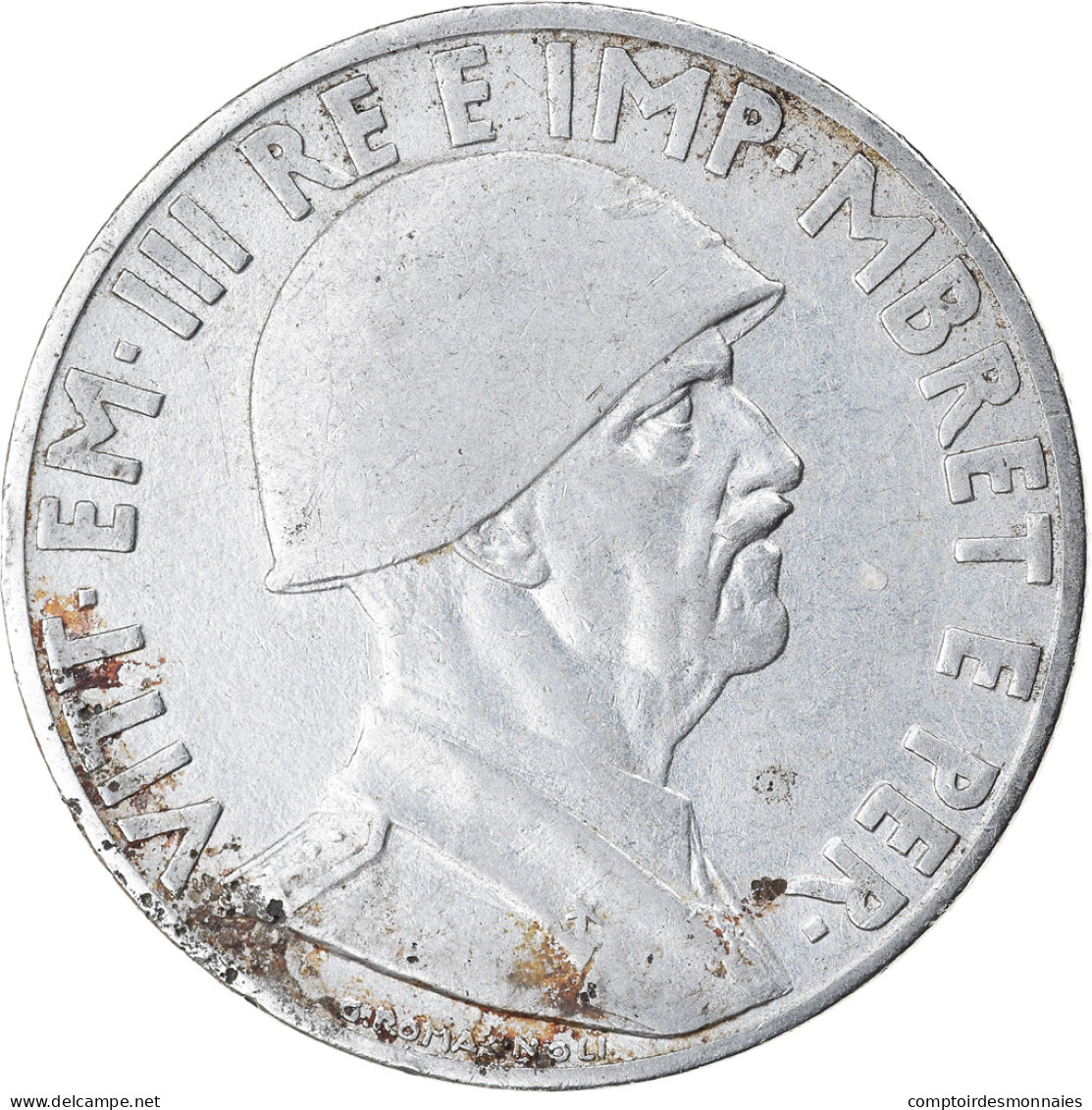 Monnaie, Albania, Vittorio Emanuele III, Lek, 1939, Rome, TTB, Stainless Steel - Albania