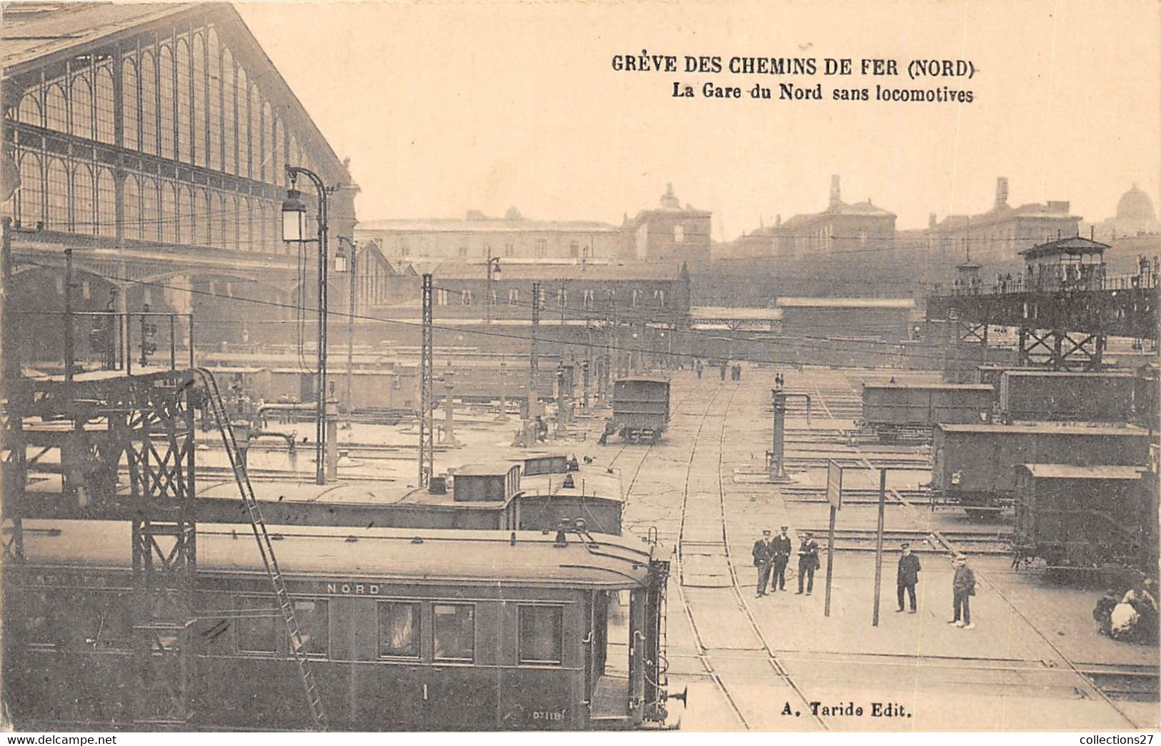 PARIS-LA GARE DU NORD SANS LOCOMOTIVES- GREVE DES CHEMINS DE FER NORD - Arrondissement: 10