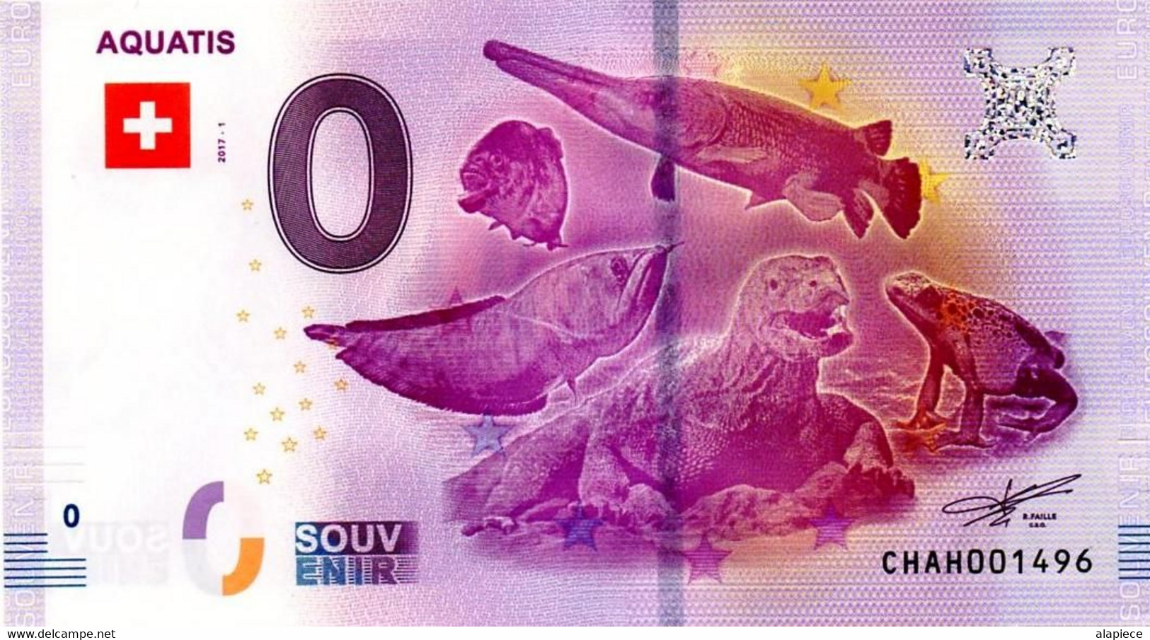 Billet Touristique - 0 Euro - Suisse - Aquatis (2017-1) - Privatentwürfe