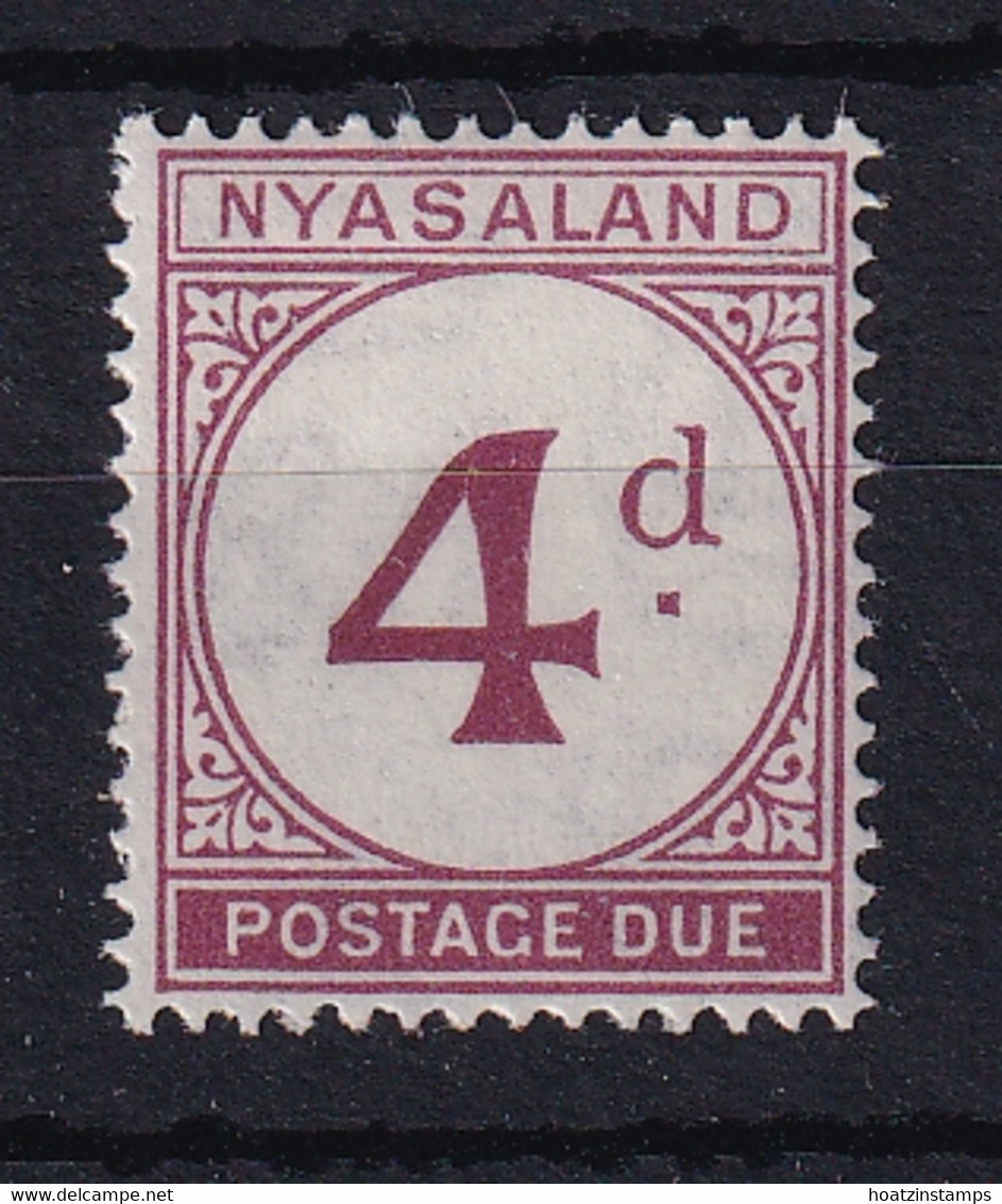 Nyasaland: 1950   Postage Due    SG D4    4d     MH - Nyasaland (1907-1953)