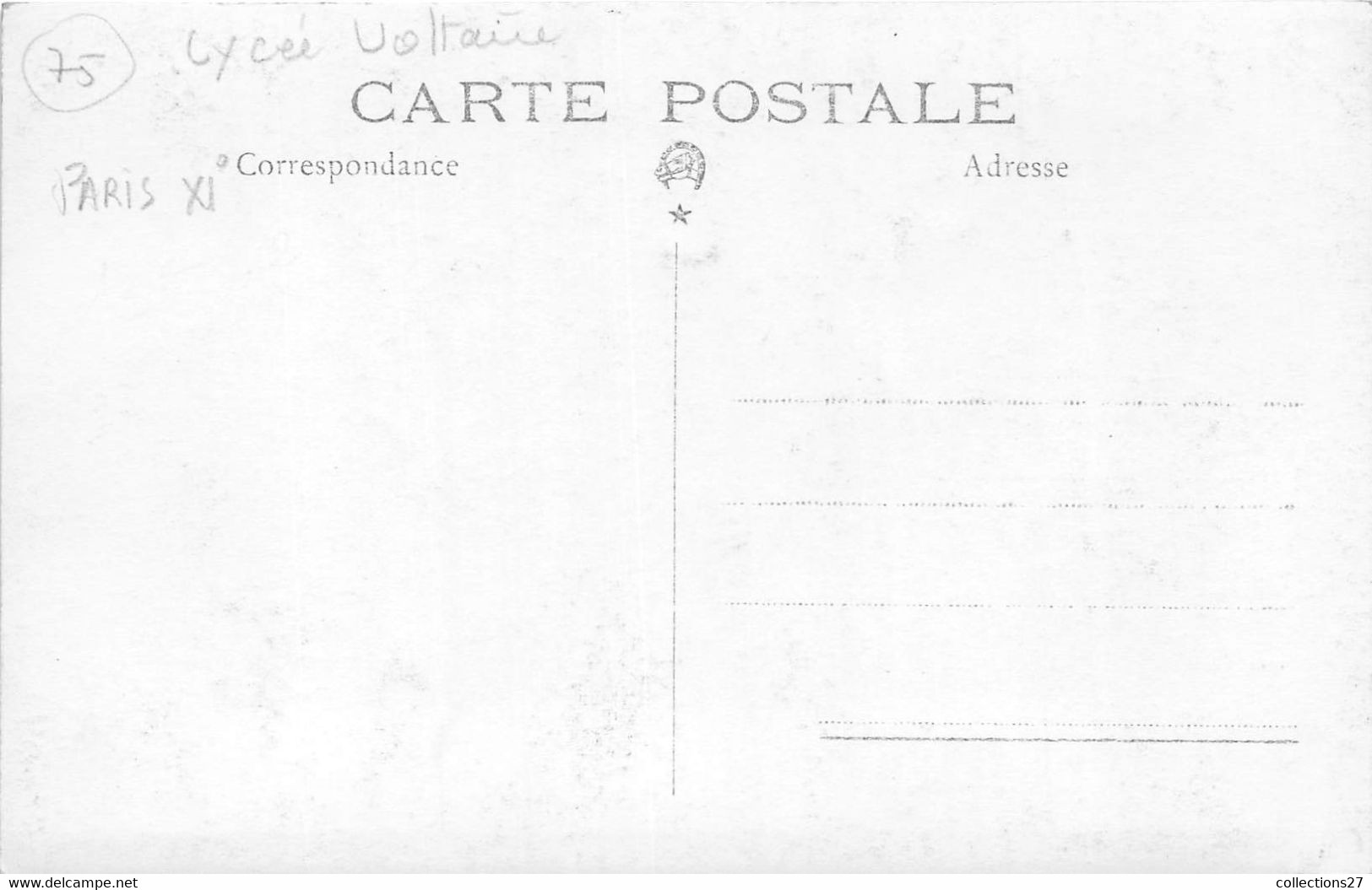 PARIS-75011-2 CARTES-PHOTO- LYCEE VOLTAIRE - (UNE CLASSE ET LABORATOIRE DE CHIMIE ) - Arrondissement: 11