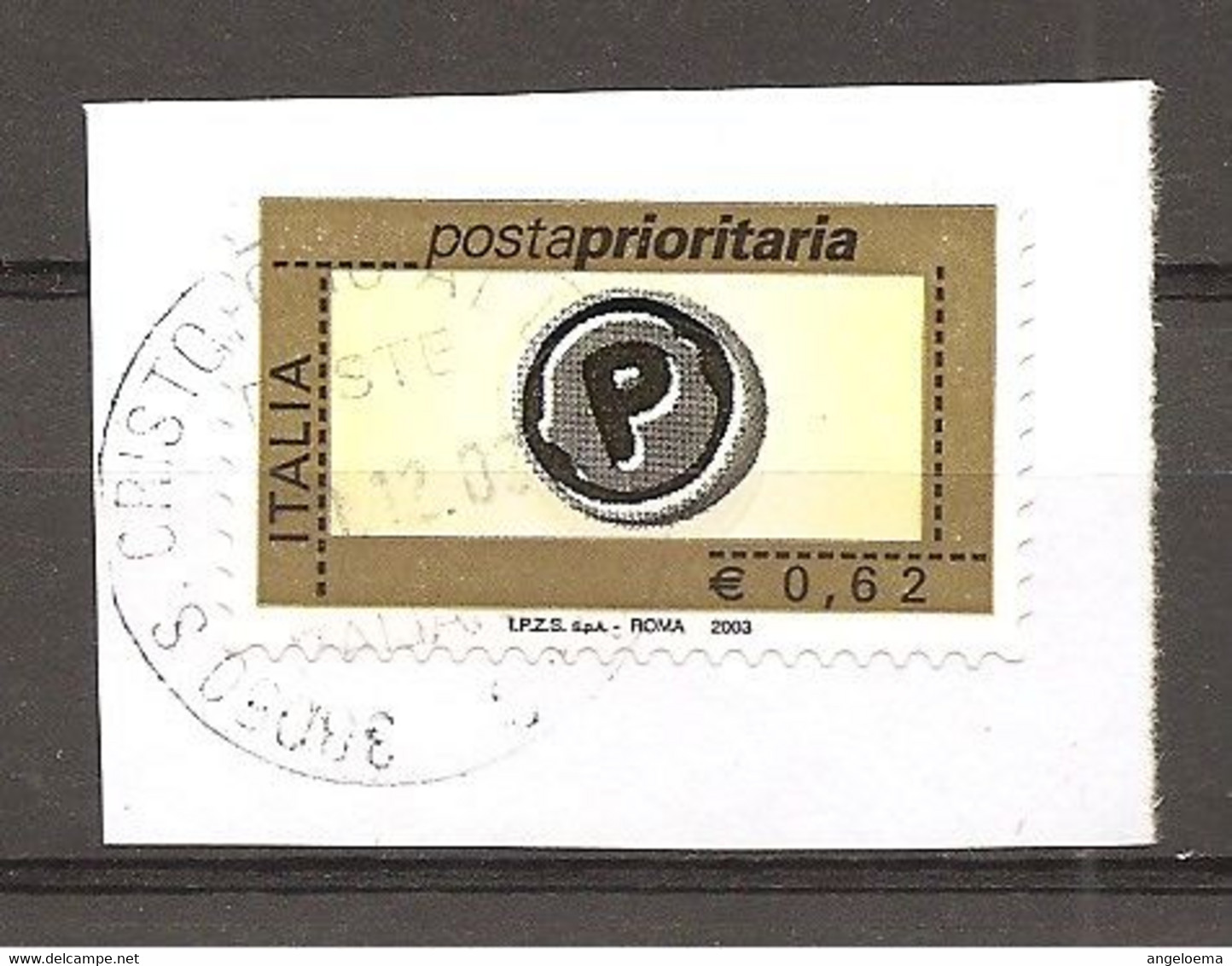 ITALIA - 2003 POSTA PRIORITARIA €0,62 Con Dicitura IPZS SpA ROMA 2003  Usato - 2001-10: Usados