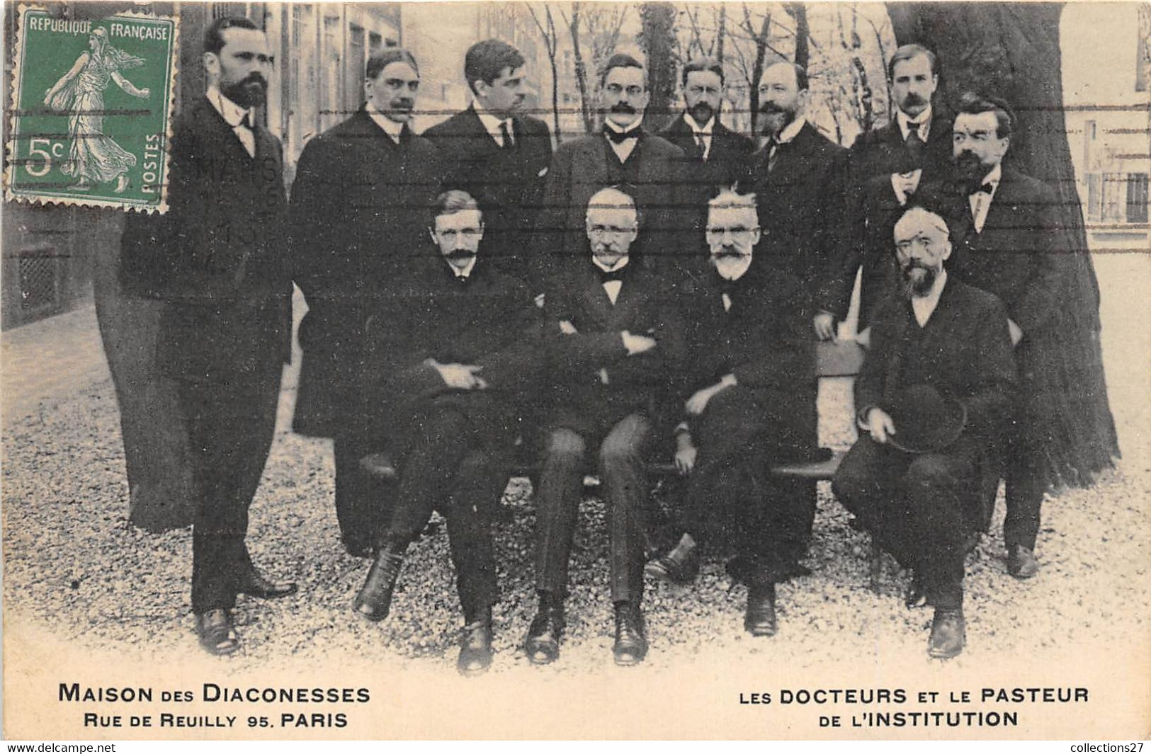 PARIS-75012-MAISON DES DIACONESSES- RUE DE REUILLY , LES DOCTEURS ET LE PASTEUR DE L'INSTITUTION - Arrondissement: 12