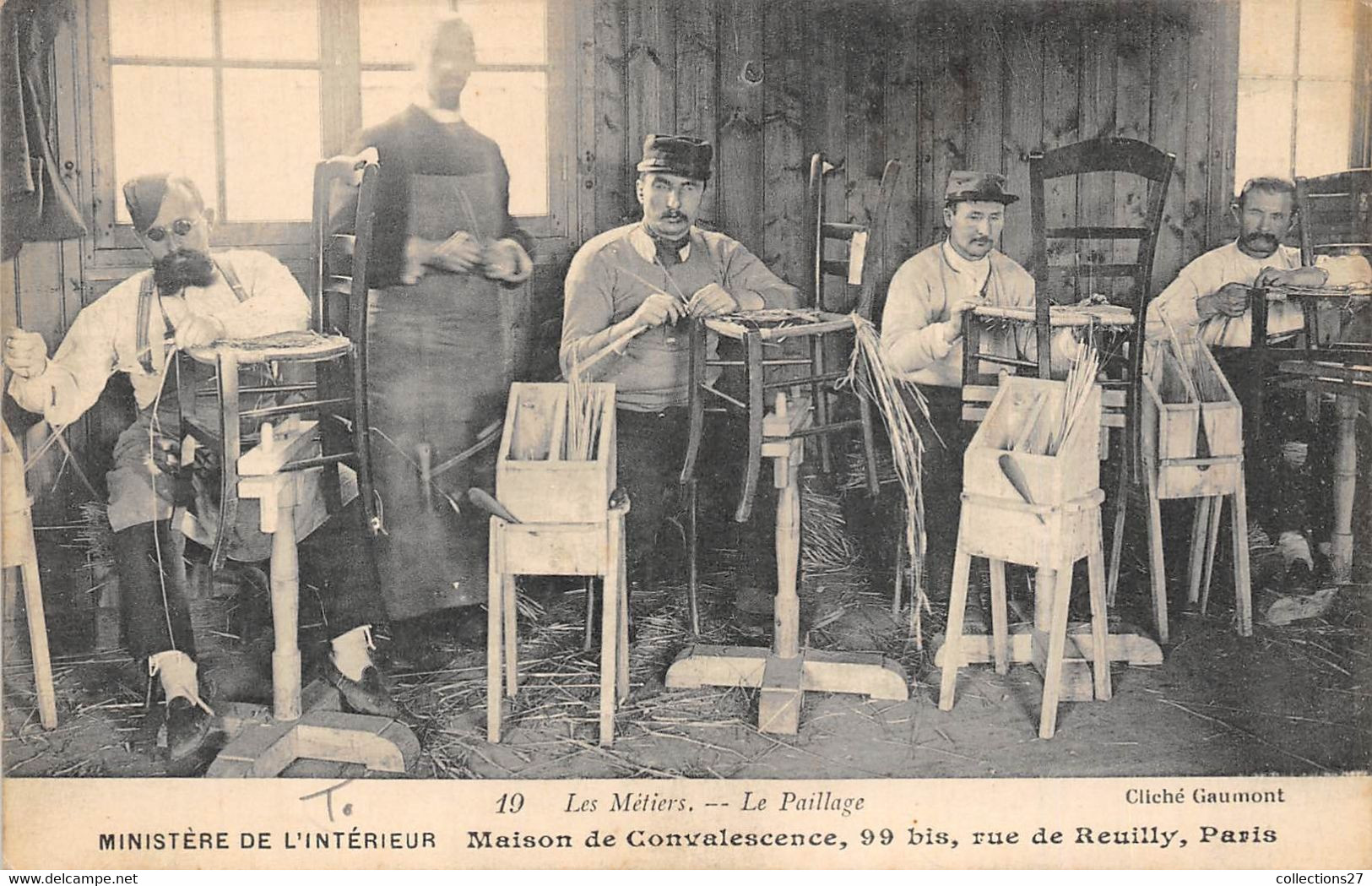 PARIS-75012- MINISTERE DE L'INTERIEUR, MAISON DE CONVALESCENCE 99 BIS RUE DE REUILLY , LES METIERS, LE PAILLAGE - Arrondissement: 12