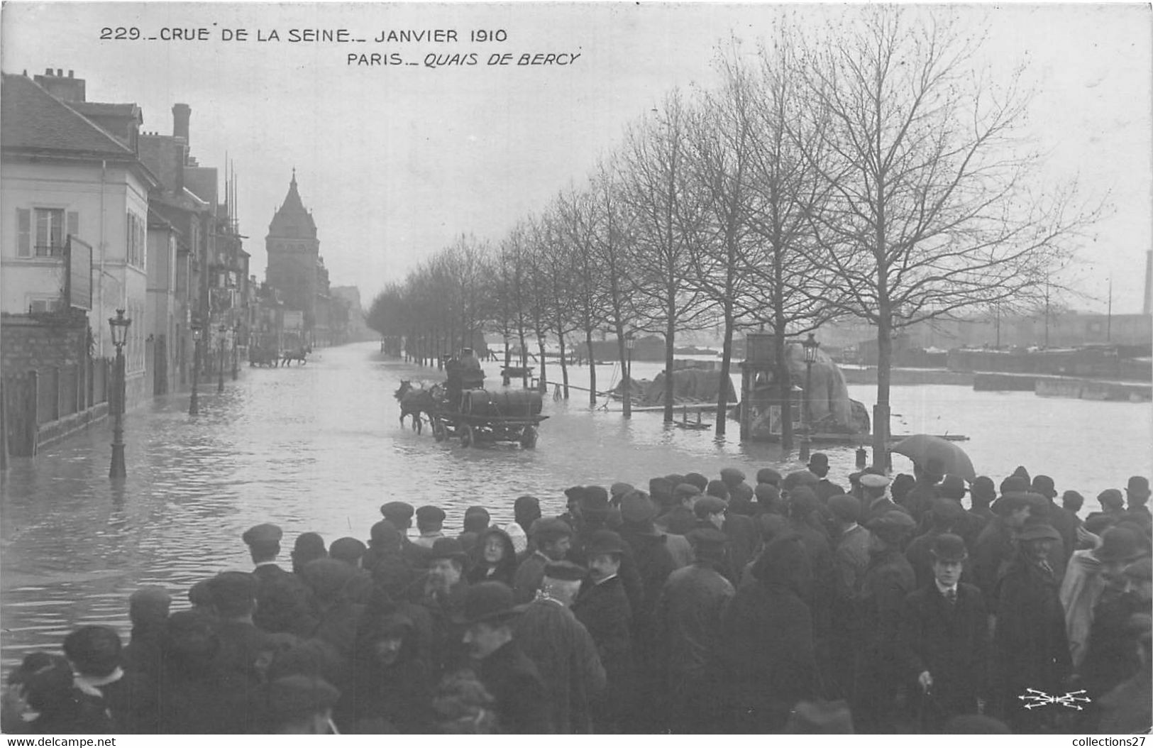 PARIS-75012-quai De Bercy, Crue De La Seine Janvier 1910 - Arrondissement: 12