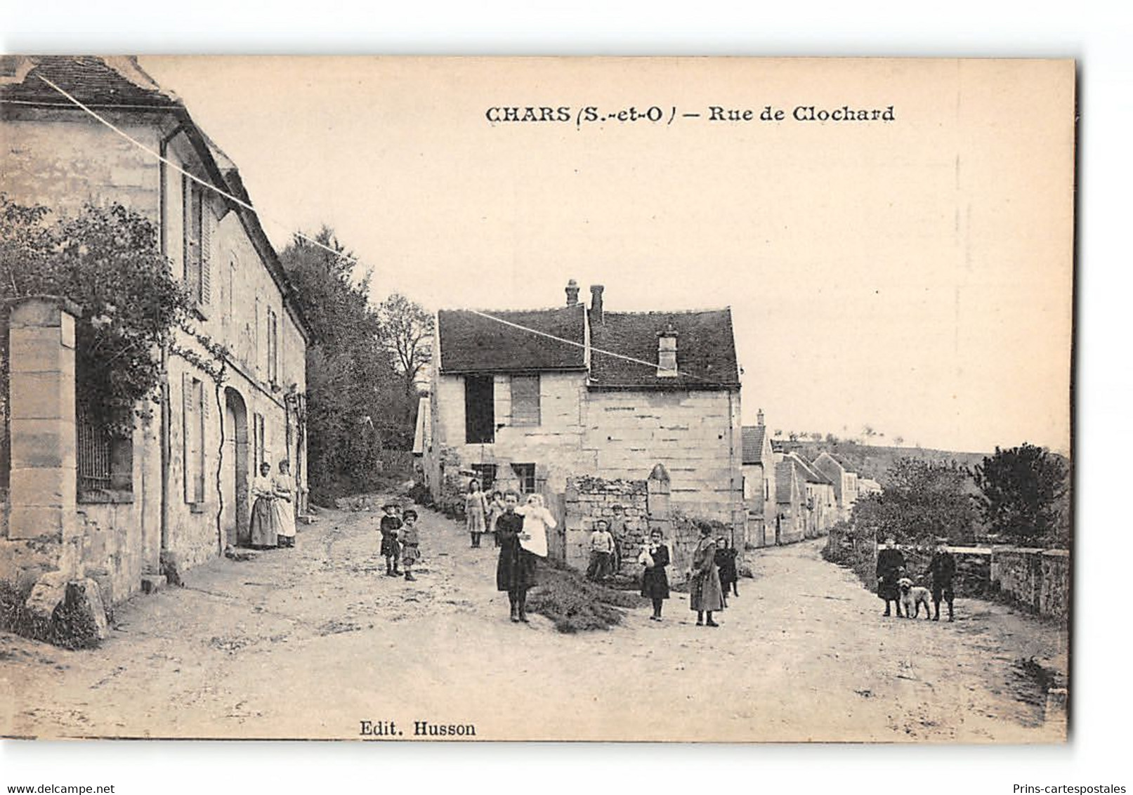 CPA 95 Chars Rue De Clochard - Chars