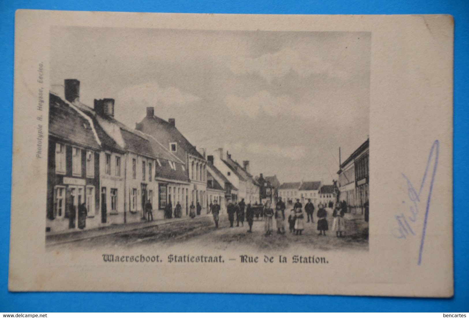 Waerschoot 1903: Statiestraat Très Animée - Waarschoot