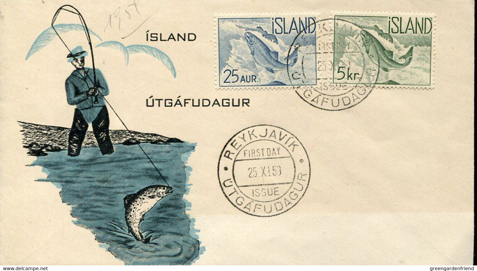 59350 Island, Fdc 1959 Fishing,  (salmo Salar), Angeln  Peche - Pesci