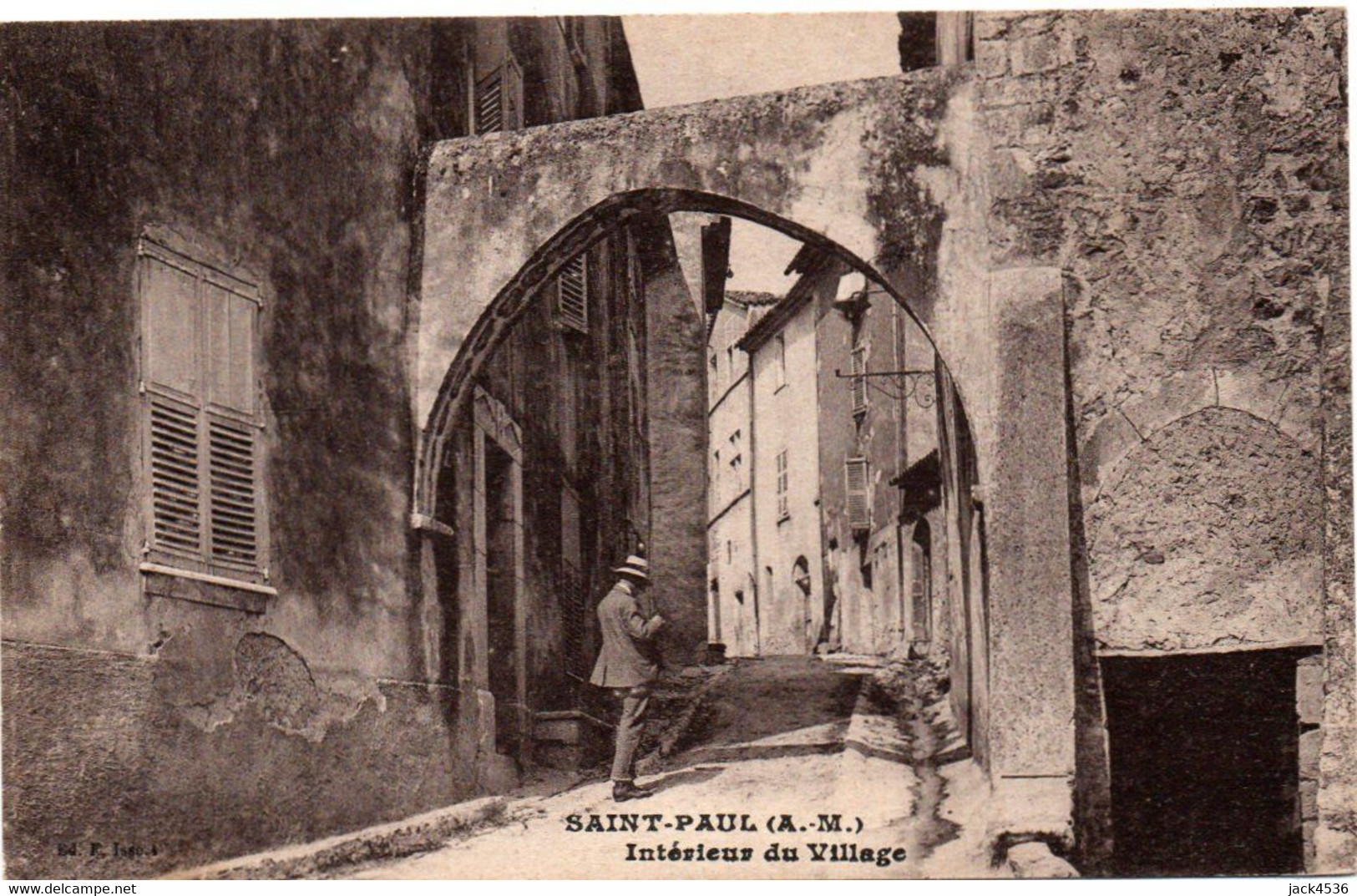 Carte Postale Ancienne - Non Circulé - Dép. 06 - SAINT PAUL - Intérieur Du Village - Saint-Paul